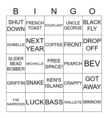 WORDS OF WISDOM FROM UNCLE RICK Bingo Card