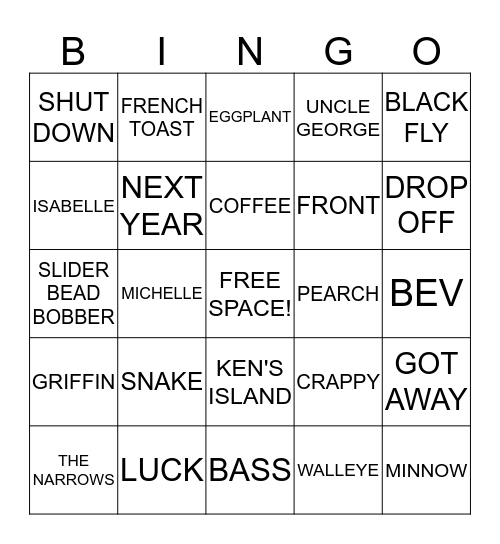 WORDS OF WISDOM FROM UNCLE RICK Bingo Card