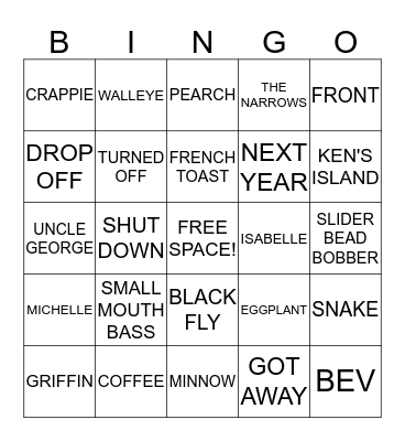 WORDS OF WISDOM FROM UNCLE RICK Bingo Card