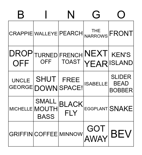 WORDS OF WISDOM FROM UNCLE RICK Bingo Card