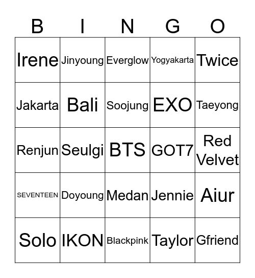 BINGO BIRENExME Bingo Card