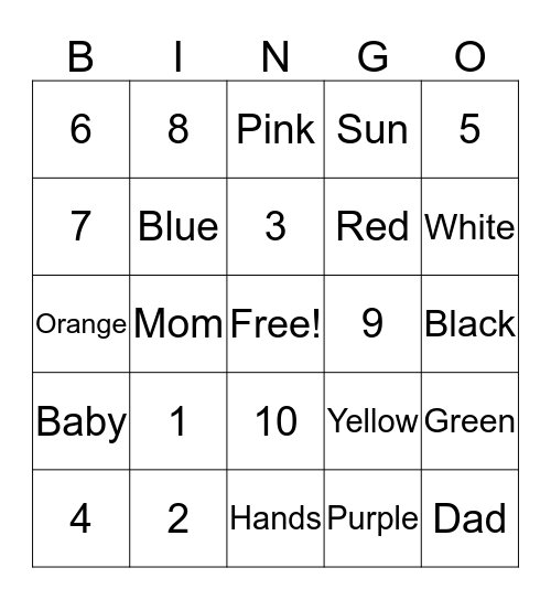 Welcome Back! Bingo Card
