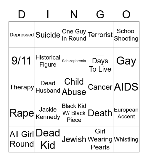 DI-ngo Bingo Card