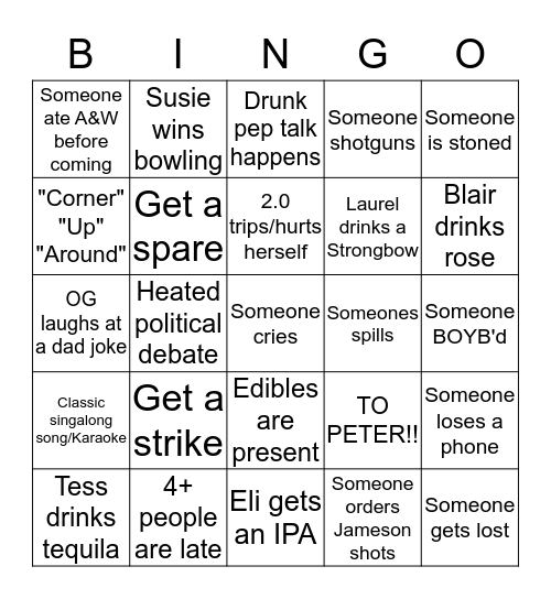Escoba Bingo Card