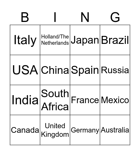 Etiquette Around the World  Bingo Card