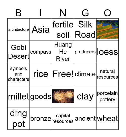 Ancient China Bingo Card