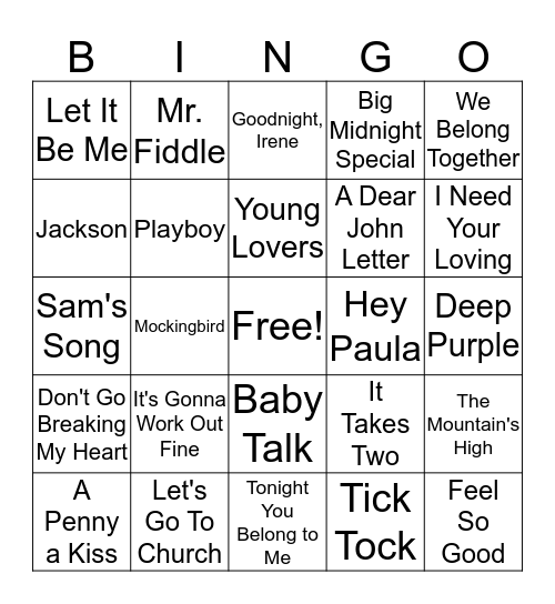 Dynamic Duos Bingo Card