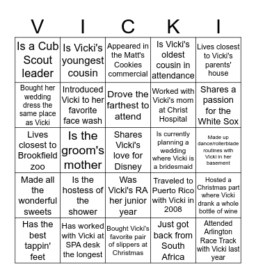 Bridal Bingo!      Find the guest who... Bingo Card