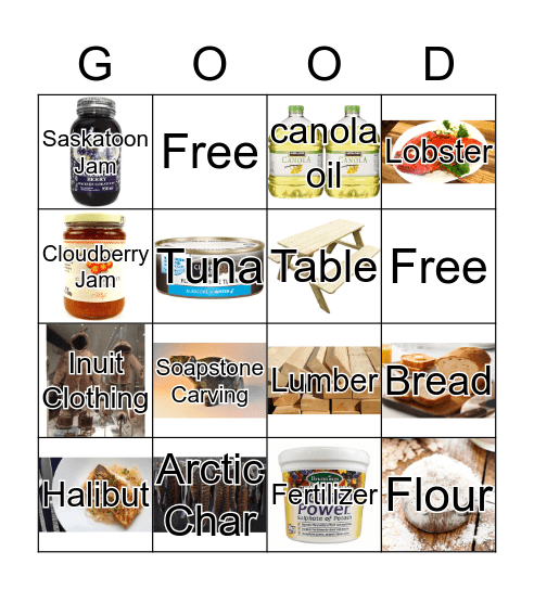 Goods Bingo! Bingo Card