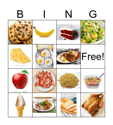 das Essen Bingo Card
