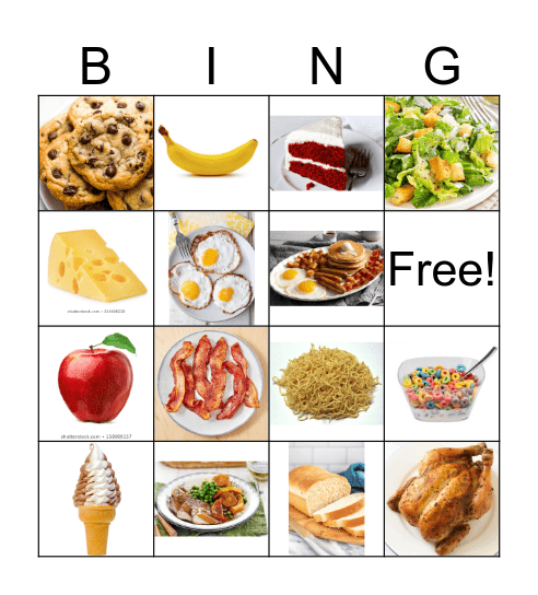 das Essen Bingo Card