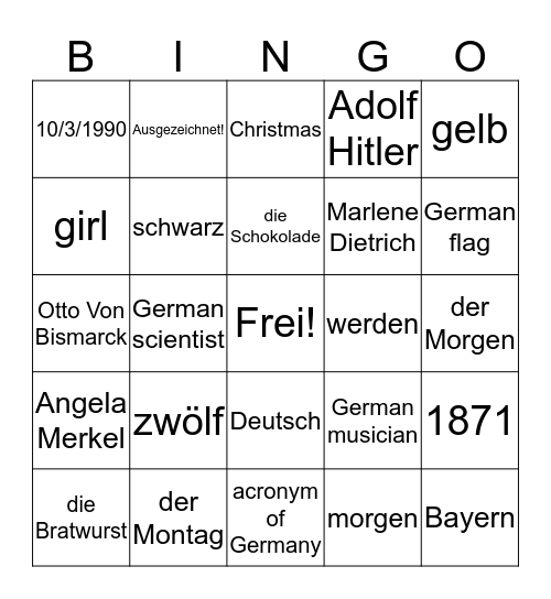 Bingo 2/24/2020 Bingo Card