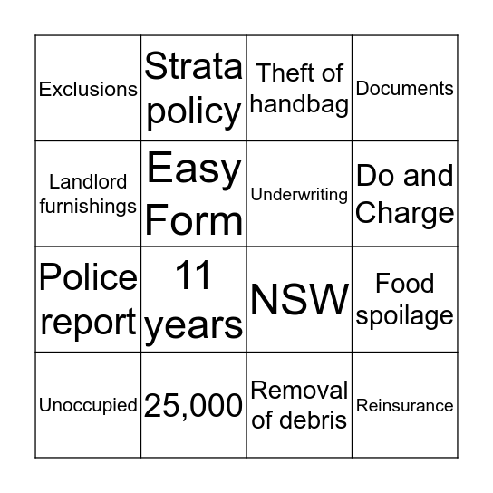 Bingo Card