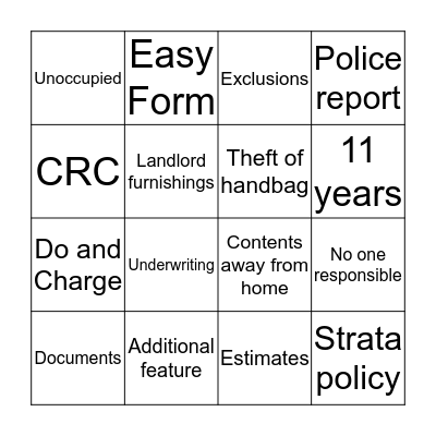 Bingo Card