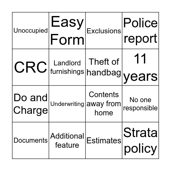 Bingo Card