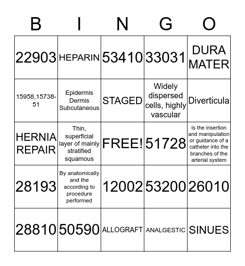 MBC 1200 Bingo Card