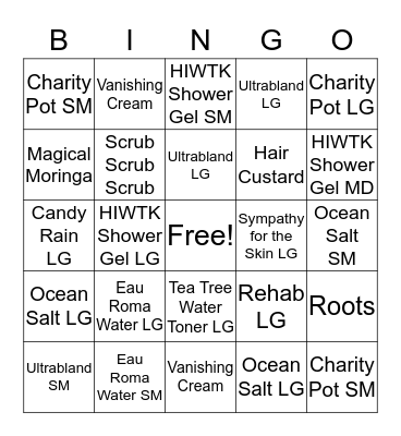 Aged Bingo! Bingo Card