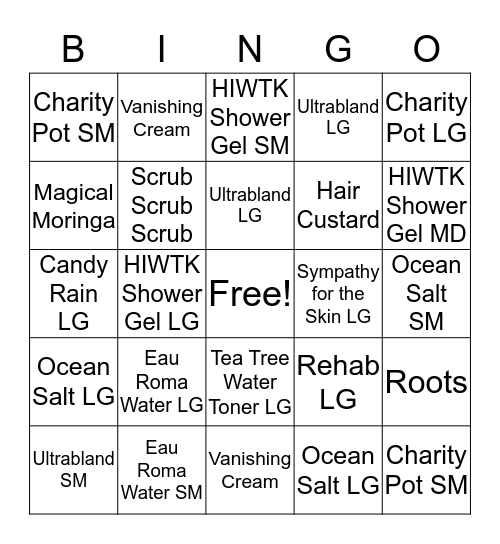 Aged Bingo! Bingo Card