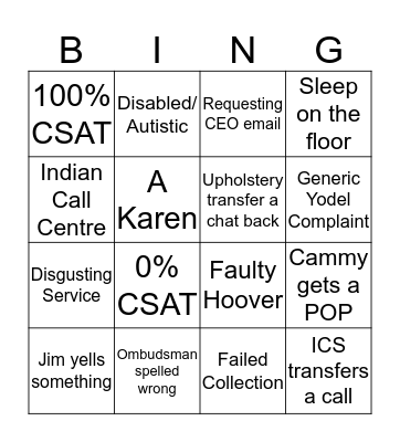 Social Media Bingo Card