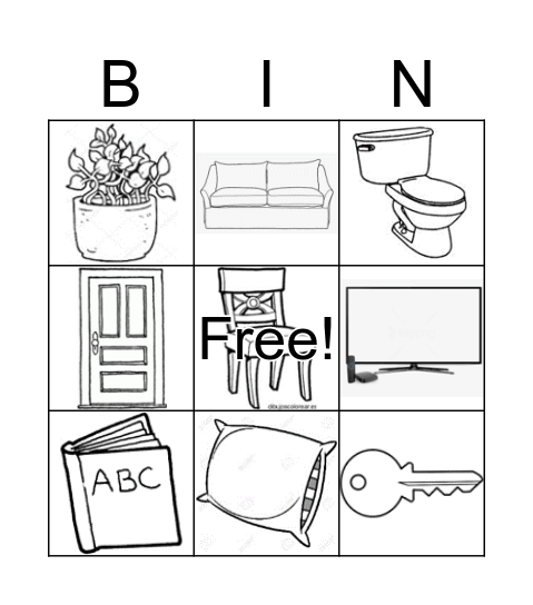 Cosas en Mi Casa Bingo Card