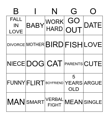 Master ASL Unit 4 Bingo Card
