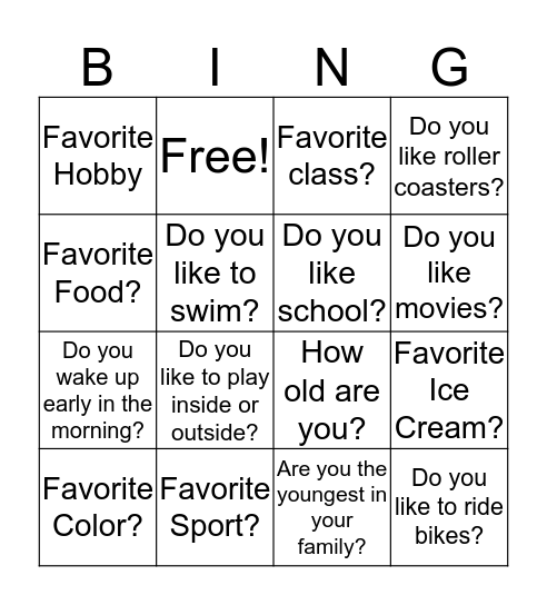WHO IS JUST LIKE YOU? Bingo Card