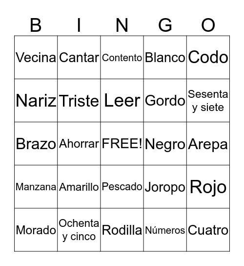 Bingo Card