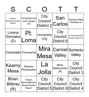 DISTRICT 52 BINGO Card