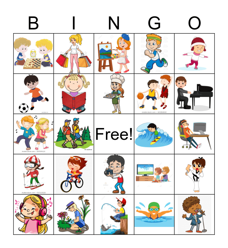 HOBBY Bingo Card