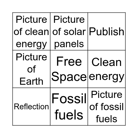 SGD Bingo Card