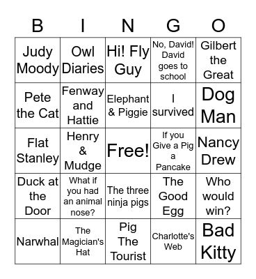 Book Fair Bingo Spring 2020 Bingo Card