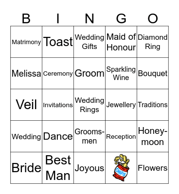 Bridal Shower Bingo Card