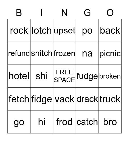 BINGO! Bingo Card