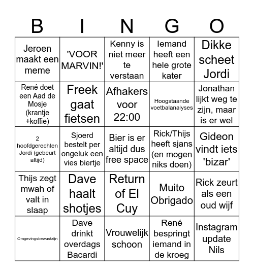 BLC in Lissabon Bingo Card