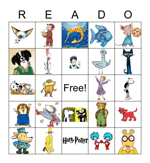 Family Reading Night BINGO Card