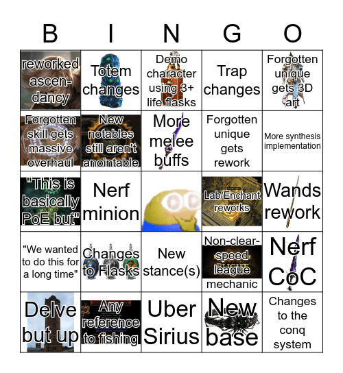 3.10 annoucement Bingo Card
