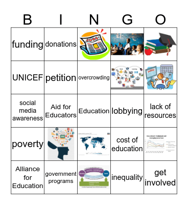 Education for All Bingo Card