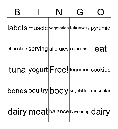 Healthy habits Bingo Card