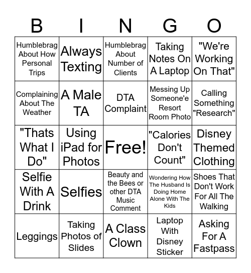 AEP BINGO Card