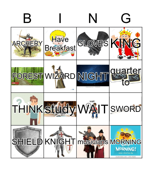 YOUNG ARTHUR Bingo Card