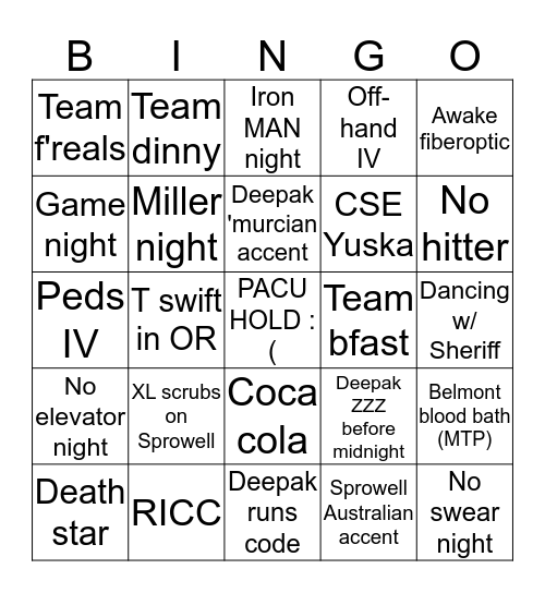 Bingo Card