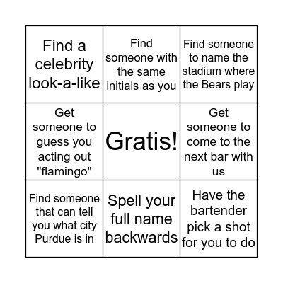 ! P R E M I O ! Bingo Card