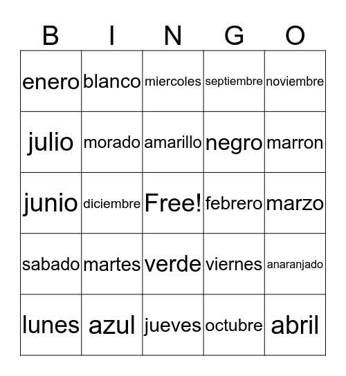 Bingo Card