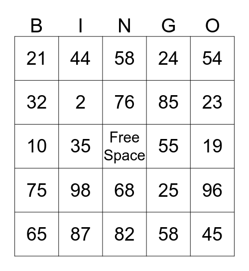 BEACH BINGO Card