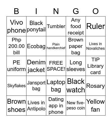 BINGO Card