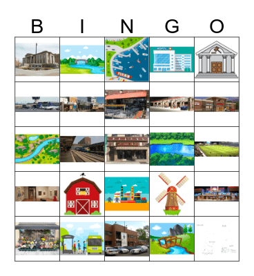 Around Town Bingo Card