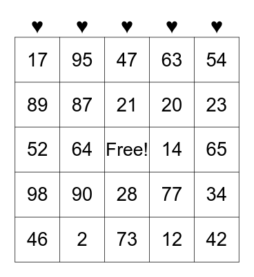 CCC LADIES DAY Bingo Card