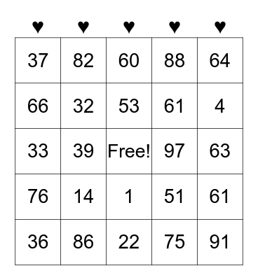 CCC LADIES DAY Bingo Card