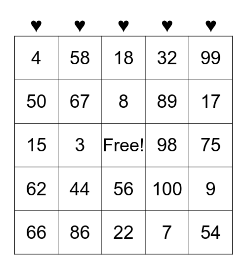 CCC LADIES DAY Bingo Card