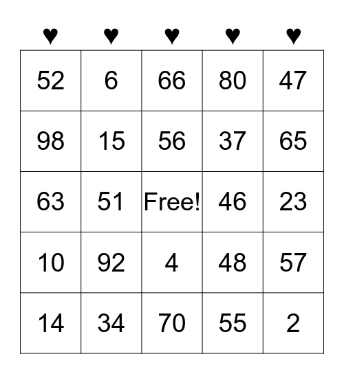 CCC LADIES DAY Bingo Card